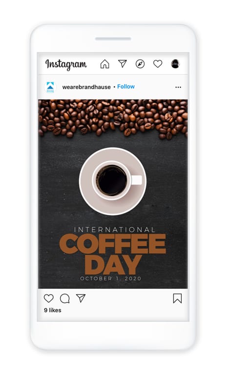 Example of Instagram holiday post