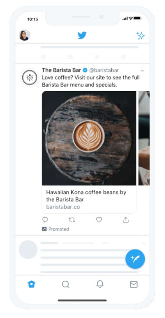 example of a twitter business advertisement
