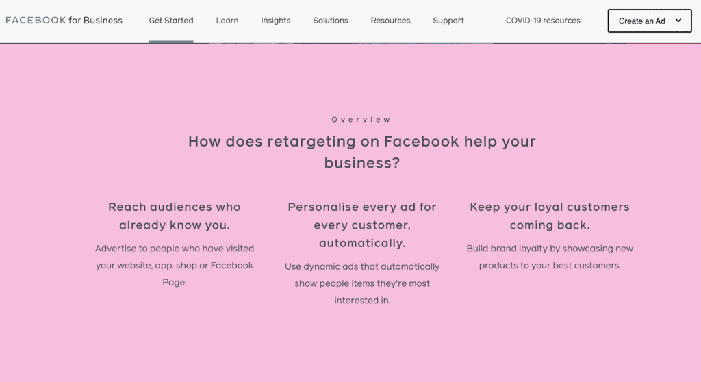 Facebook Ads Retargeting Campaign Landing Page